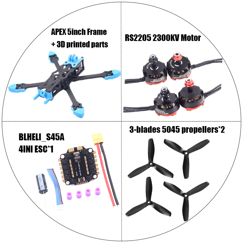 APEX 5 inç FPV Drone Gövde Kit - Drone Kit Octocopter incelemesi ve fiyatı